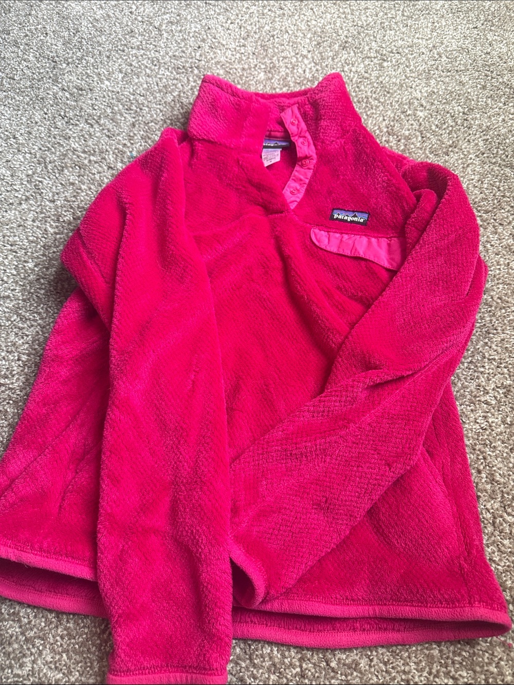 Patagonia Women's Bright Pink Snap-T Fleece Pullover